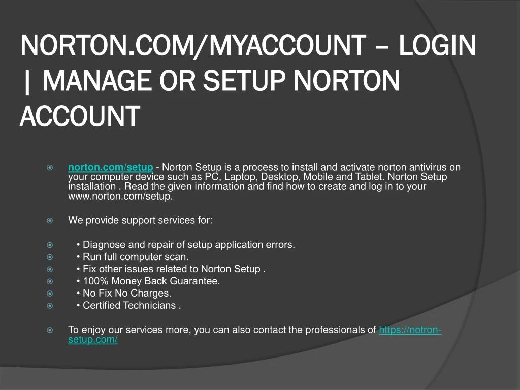 norton com myaccount login manage or setup norton account