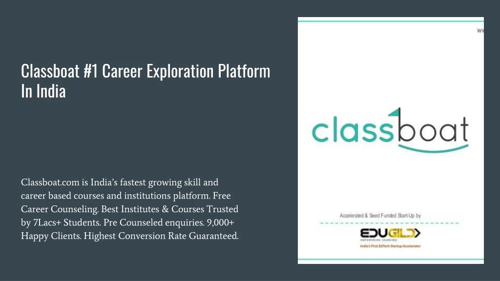 classboat 1 career exploration platform in india