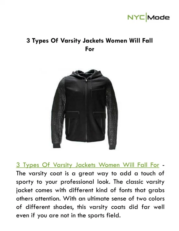 3 Types Of Varsity Jackets Women Will Fall For