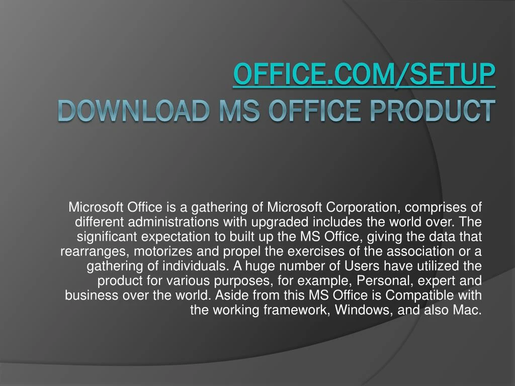 office com setup download ms office product