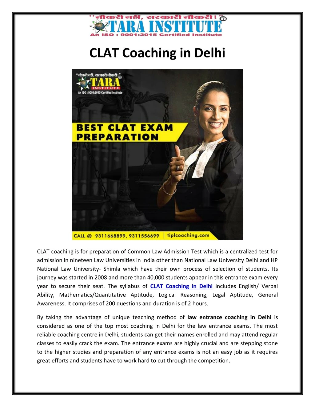 clat coaching in delhi