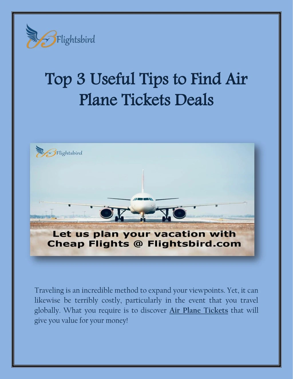 top 3 top 3 useful useful tips to f plane plane