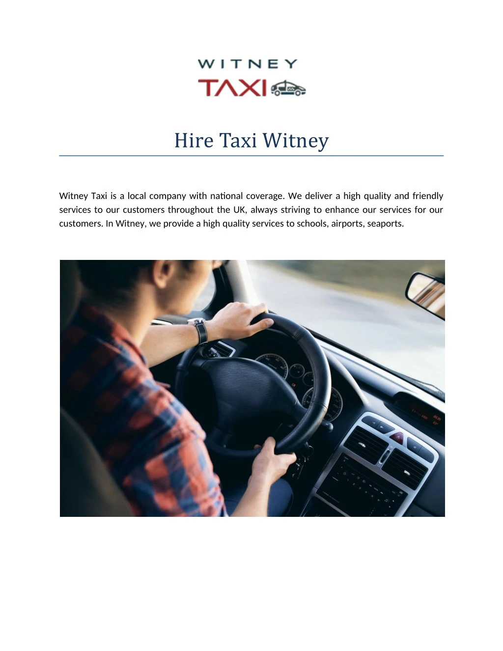 hire taxi witney