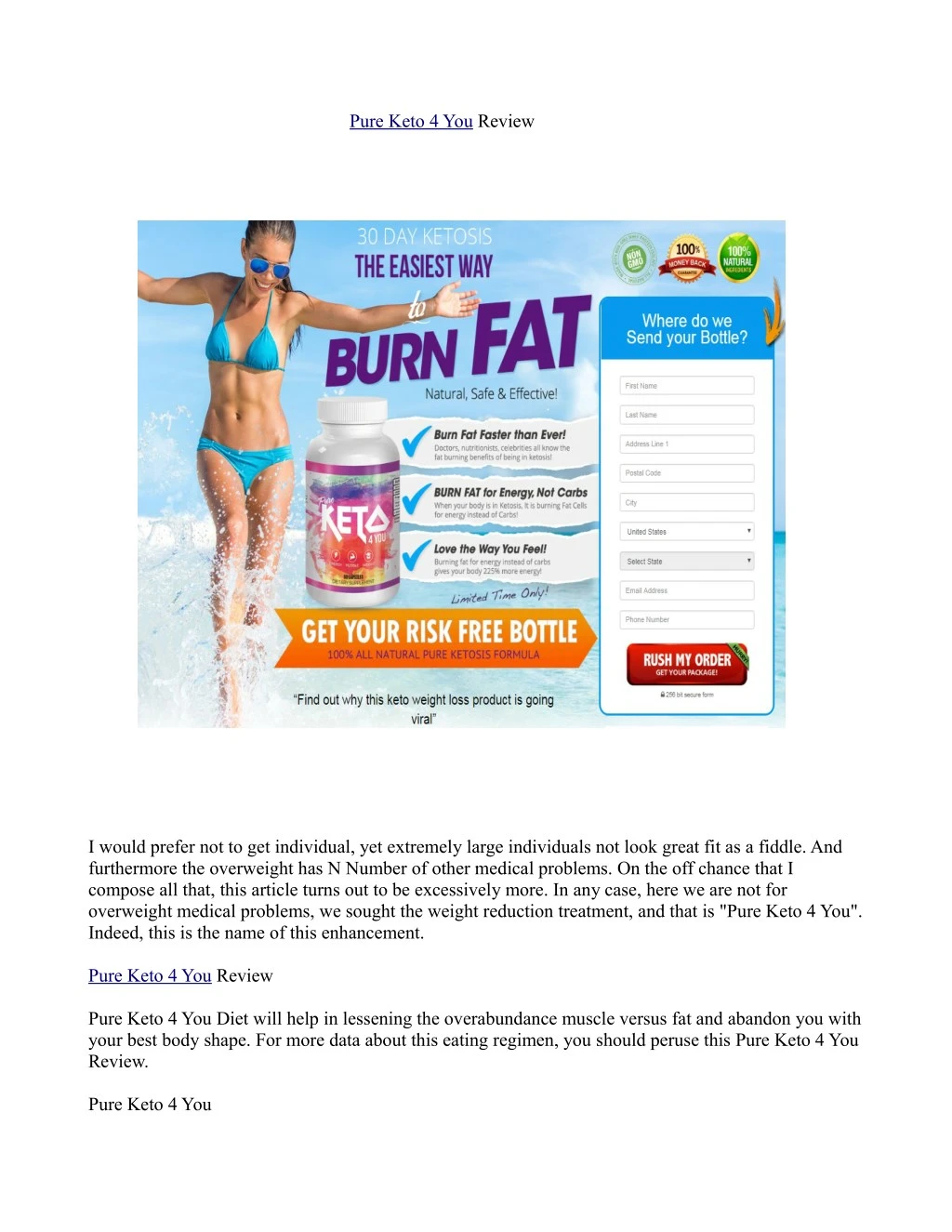 pure keto 4 you review