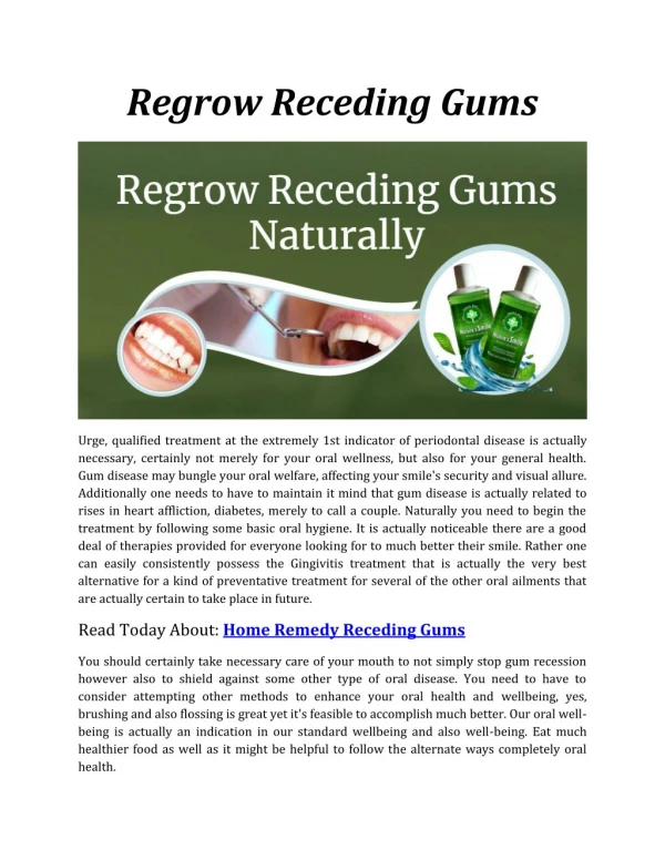 Home Remedy Receding Gums