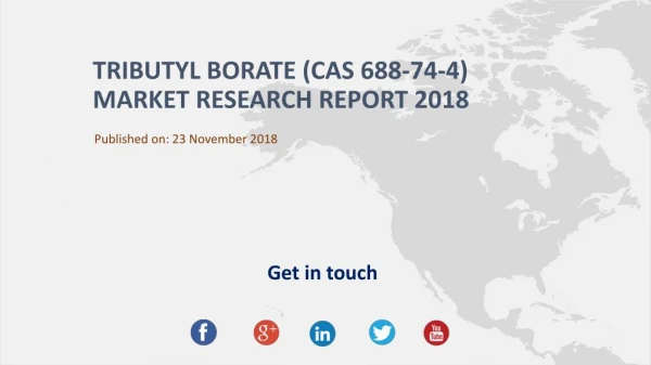 Tributyl Borate (CAS 688-74-4) Market Research Report 2018