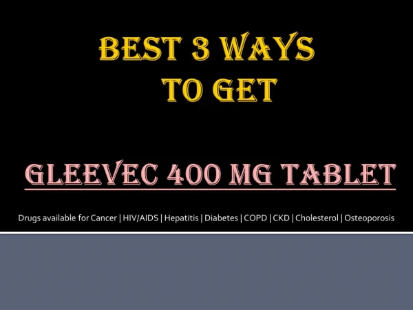 Gleevec 400 Mg Tablet