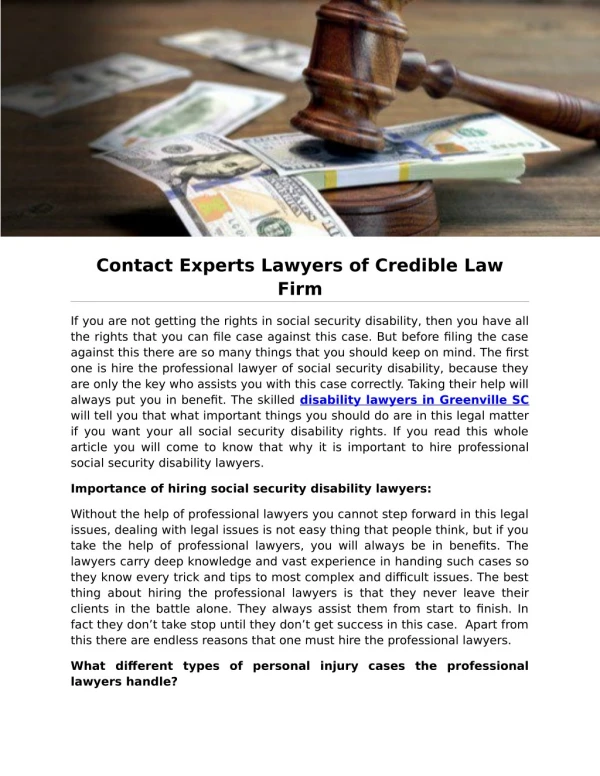 Contact Experts Lawyers of Credible Law Firm