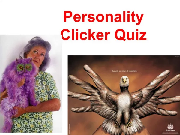 Personality Clicker Quiz