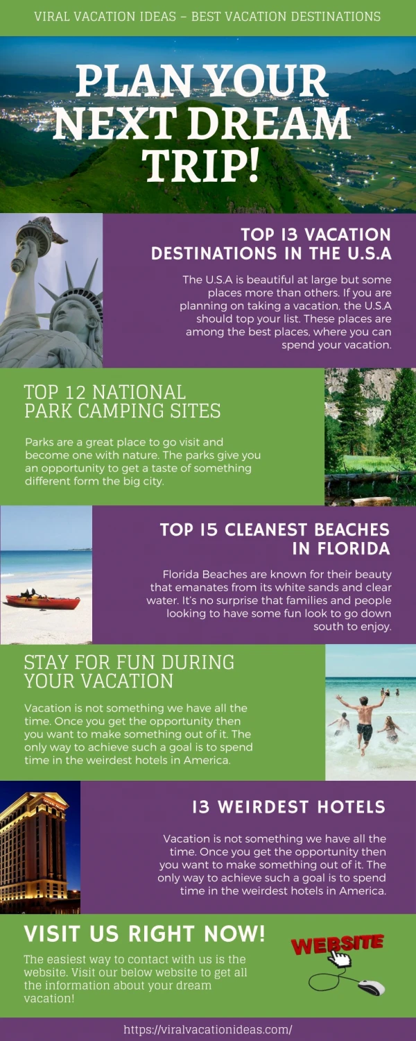 Best vacation spots and vacation destinations