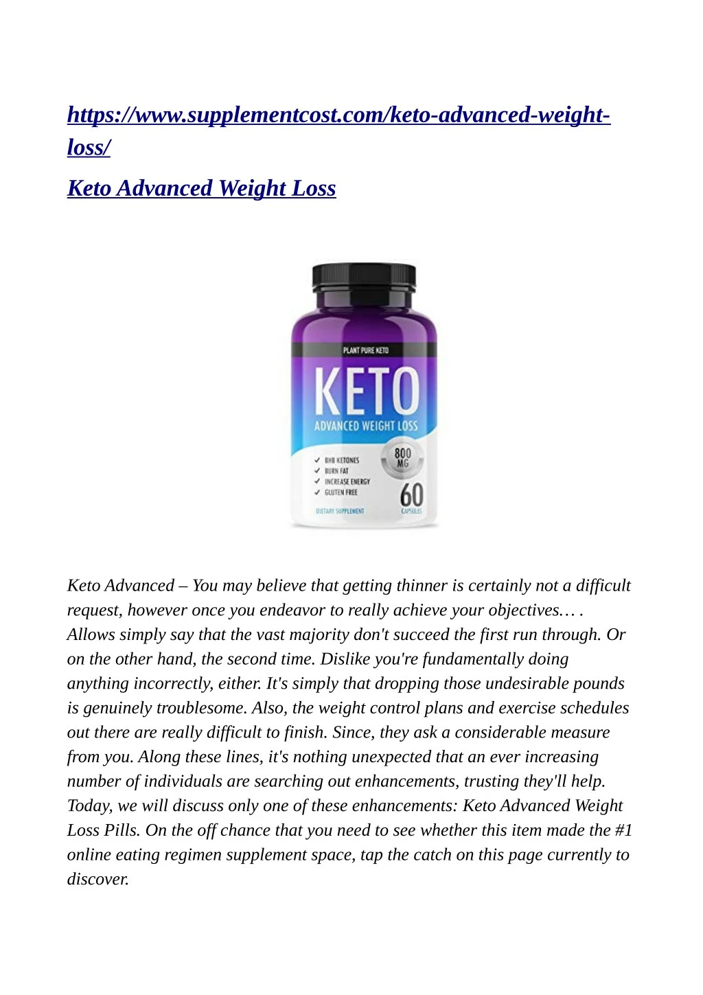 https www supplementcost com keto advanced weight