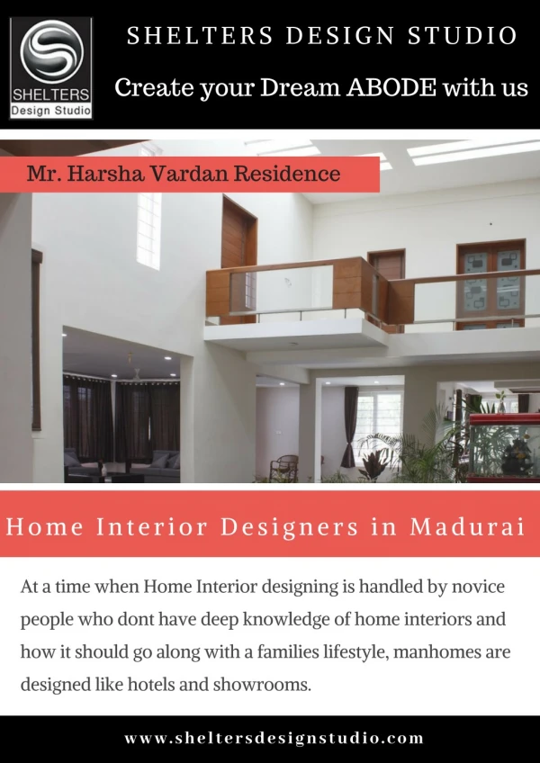 House Interior Design in Madurai - Shelters Design Studio