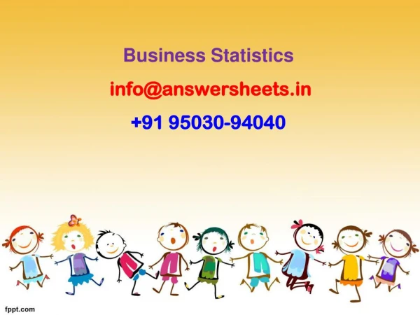 business statistics info@answersheets in 91 95030 94040