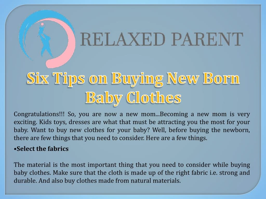 six tips on buying new born baby clothes