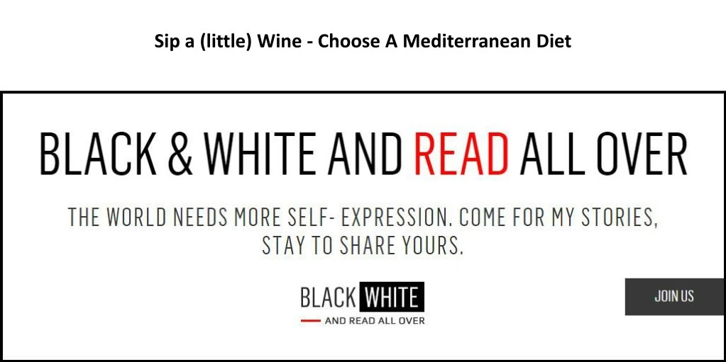 sip a little wine choose a mediterranean diet