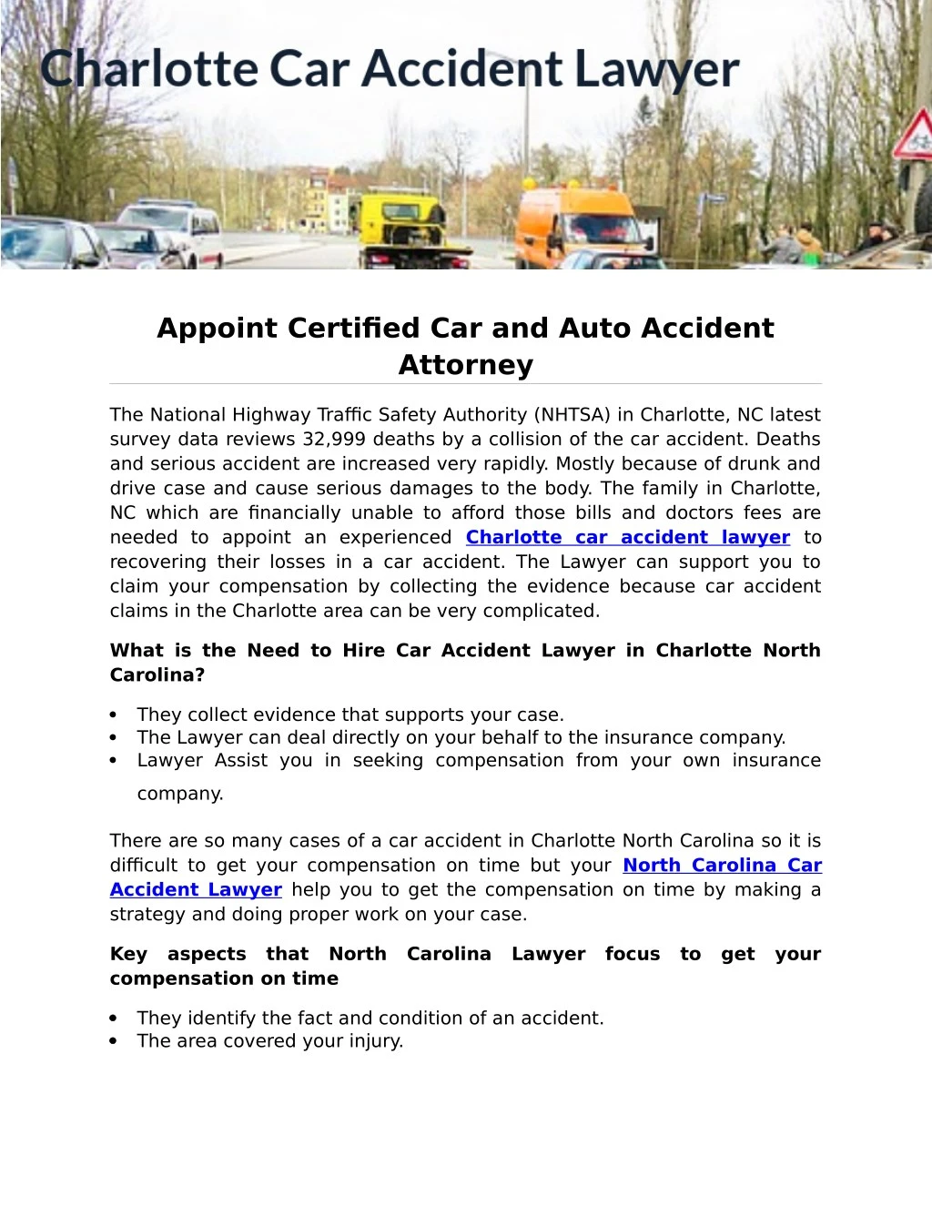 appoint certified car and auto accident attorney