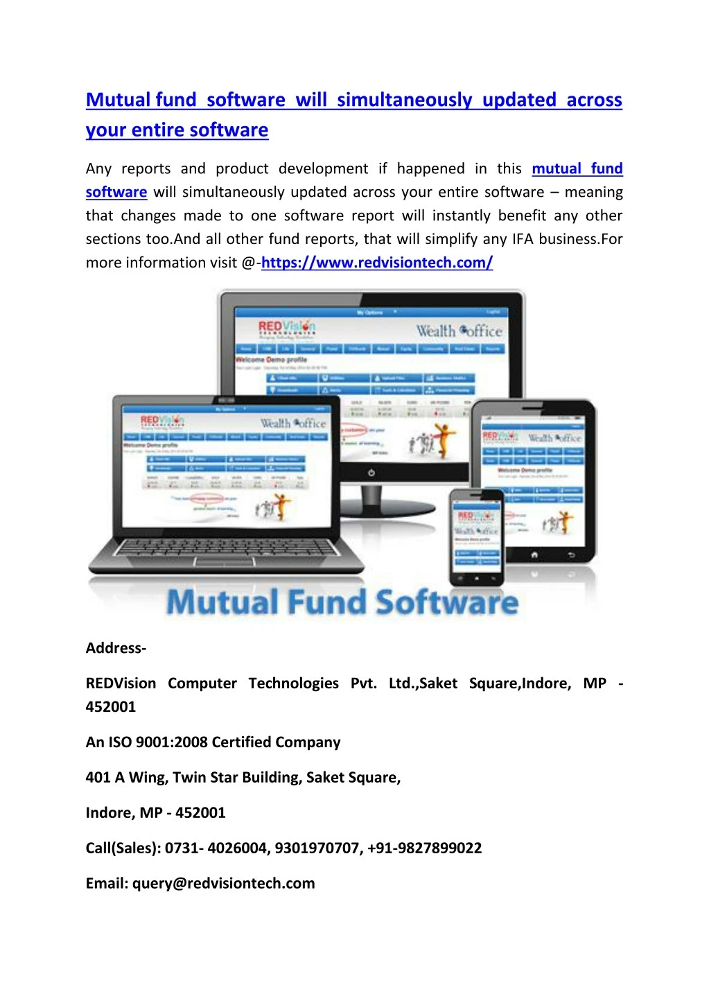 mutual fund software will simultaneously updated