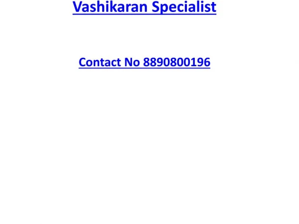 Vashikaran Specialist