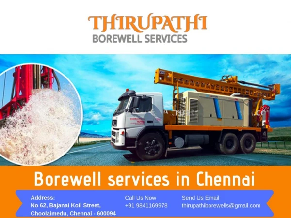Borewell Cleaning Cost In Chennai