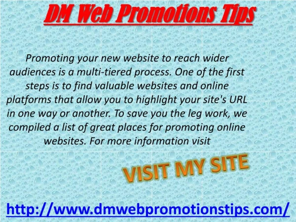 promoting your new website to reach wider