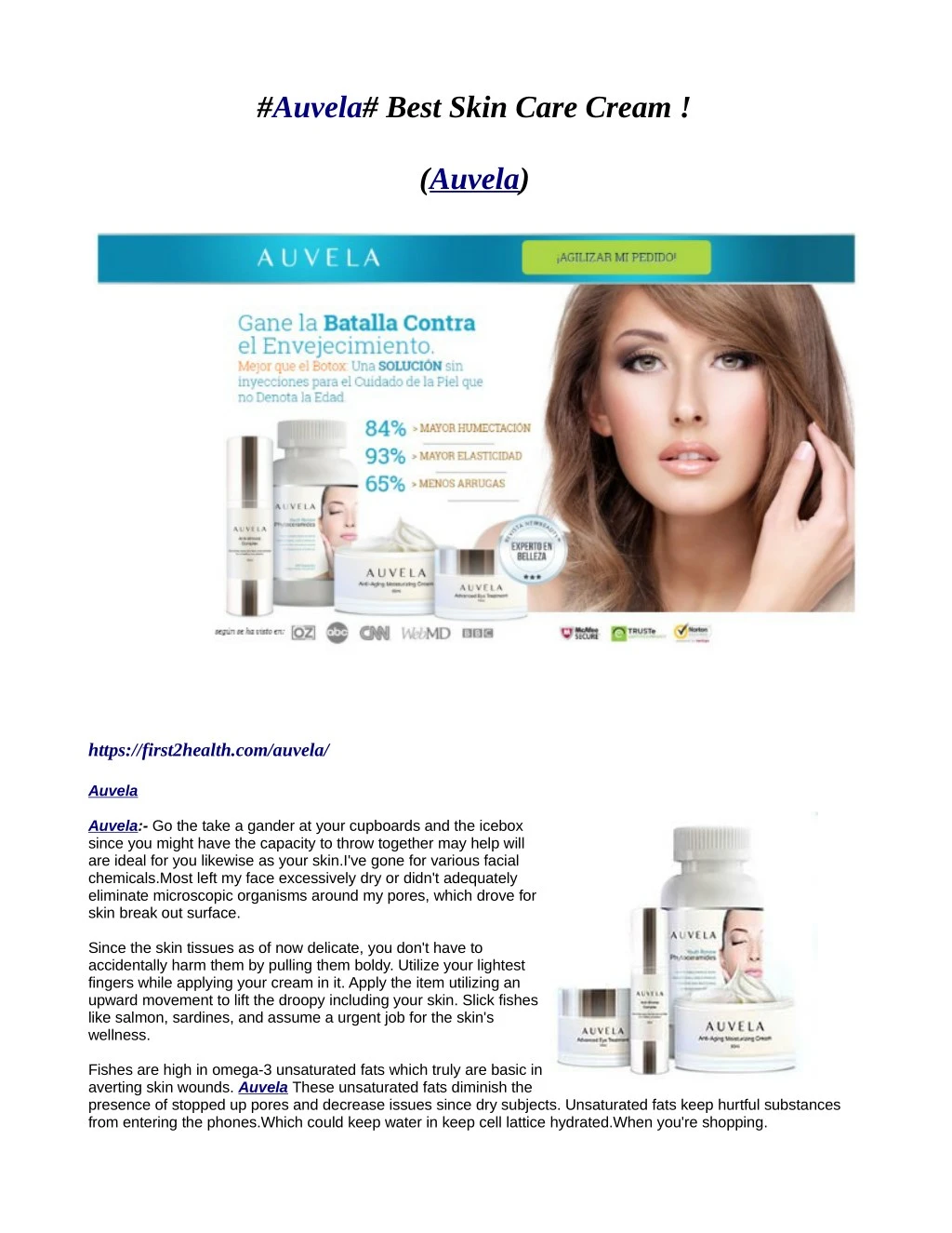auvela best skin care cream