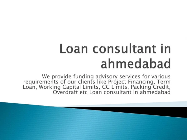 Loan consultant in ahmedabad