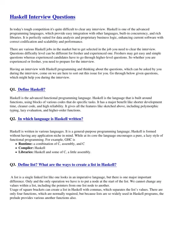 haskell interview questions