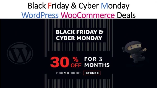 Black friday & Cyber Monday WordPress WooCommerce deals