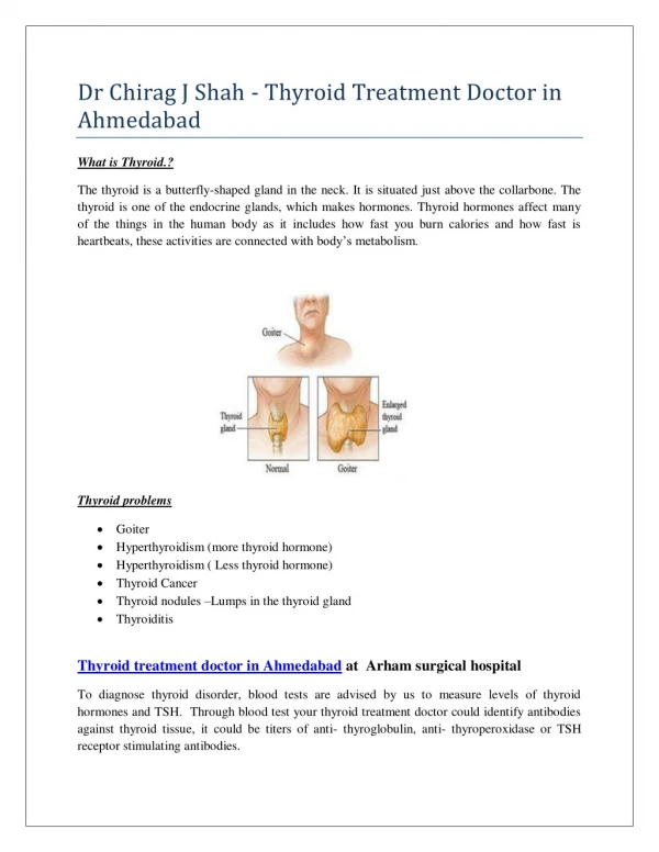 Thyroid Treatment Doctor in Ahmedabad
