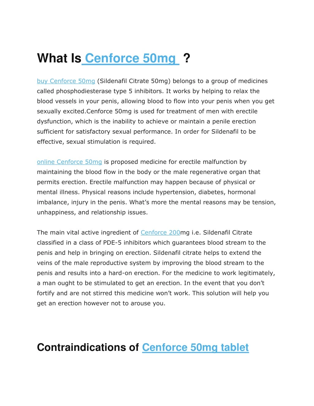 what is cenforce 50mg