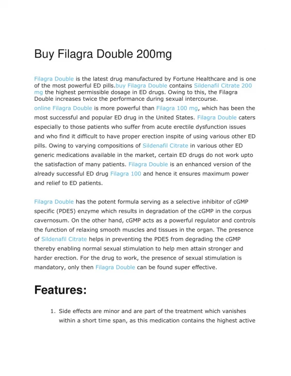 Filagra Double 200mg
