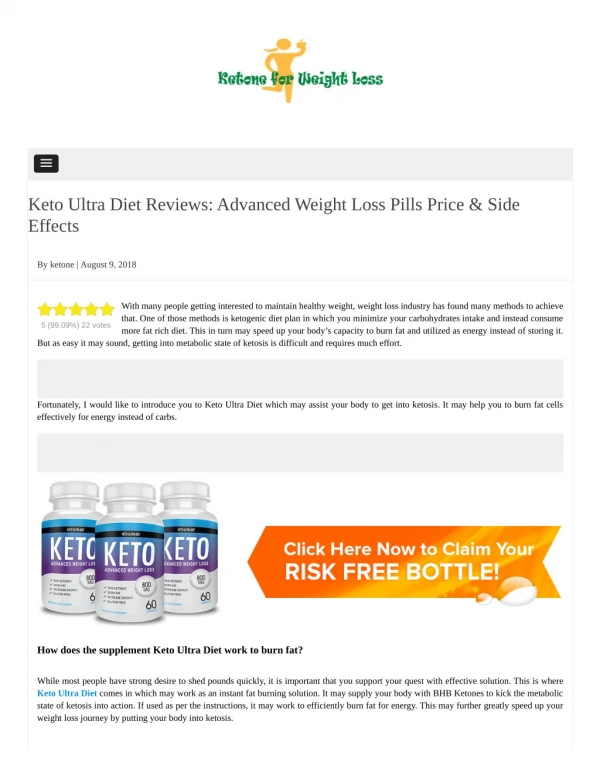 More About Keto Ultra Diet