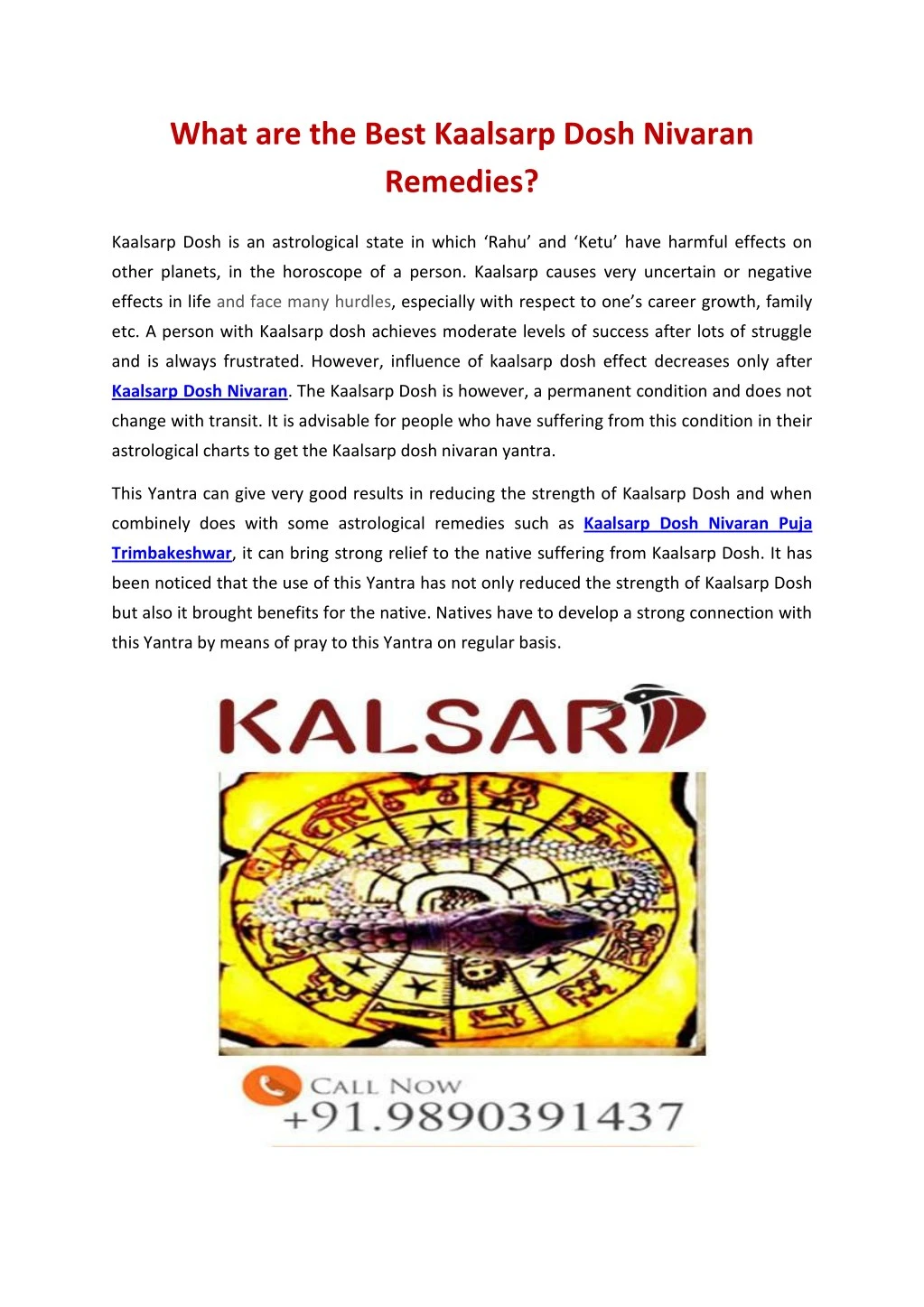 what are the best kaalsarp dosh nivaran remedies