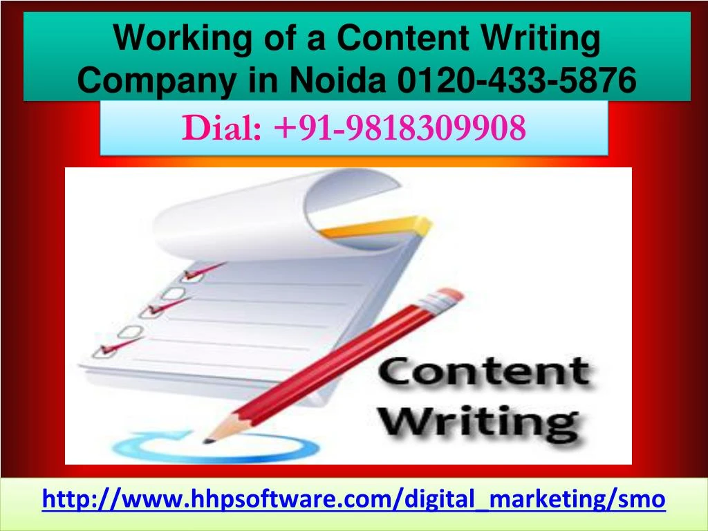 working of a content writing company in noida