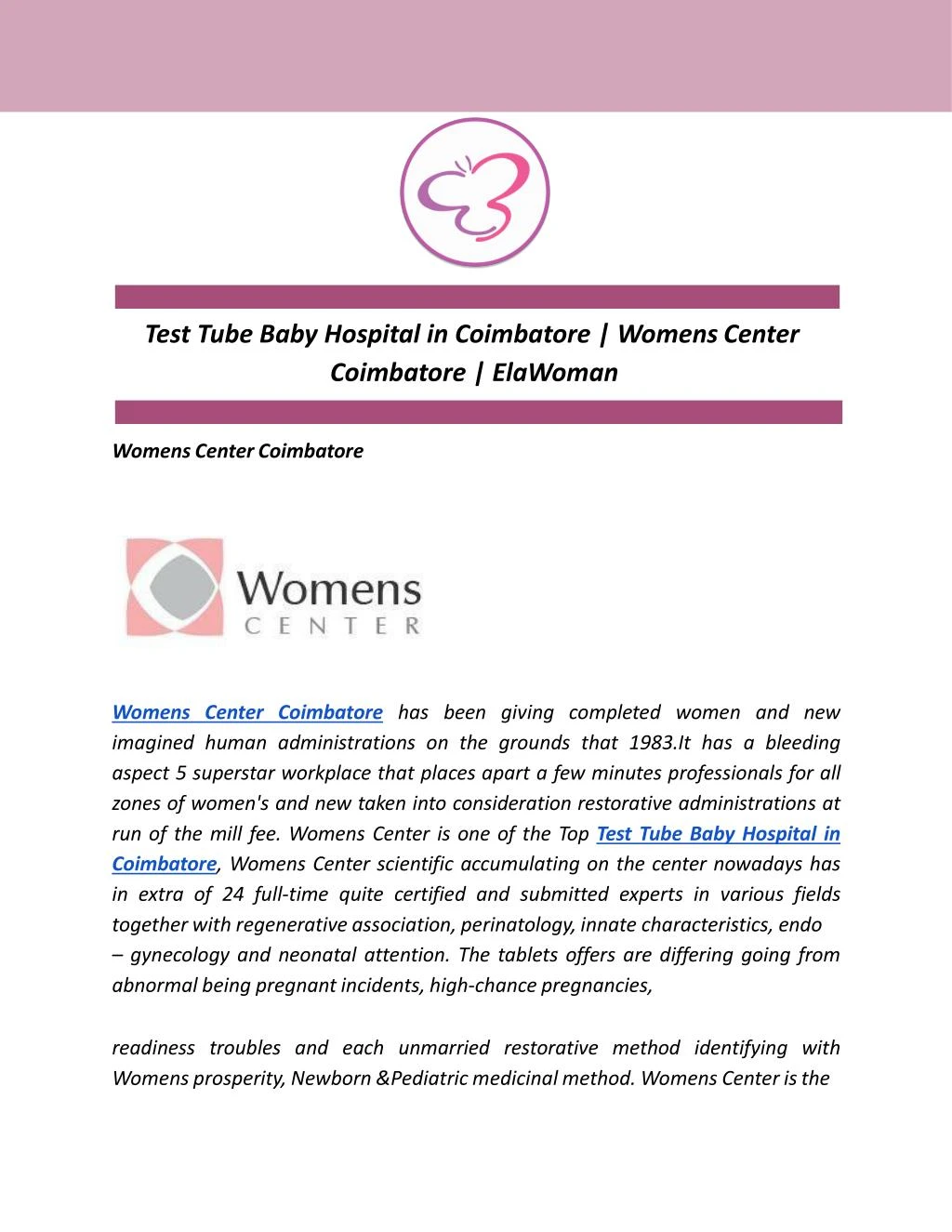 test tube baby hospital in coimbatore womens