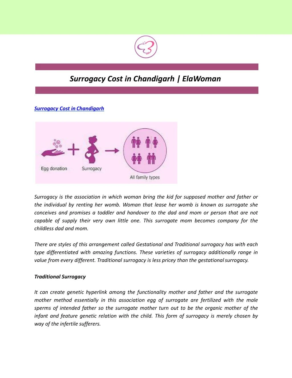 surrogacy cost in chandigarh elawoman