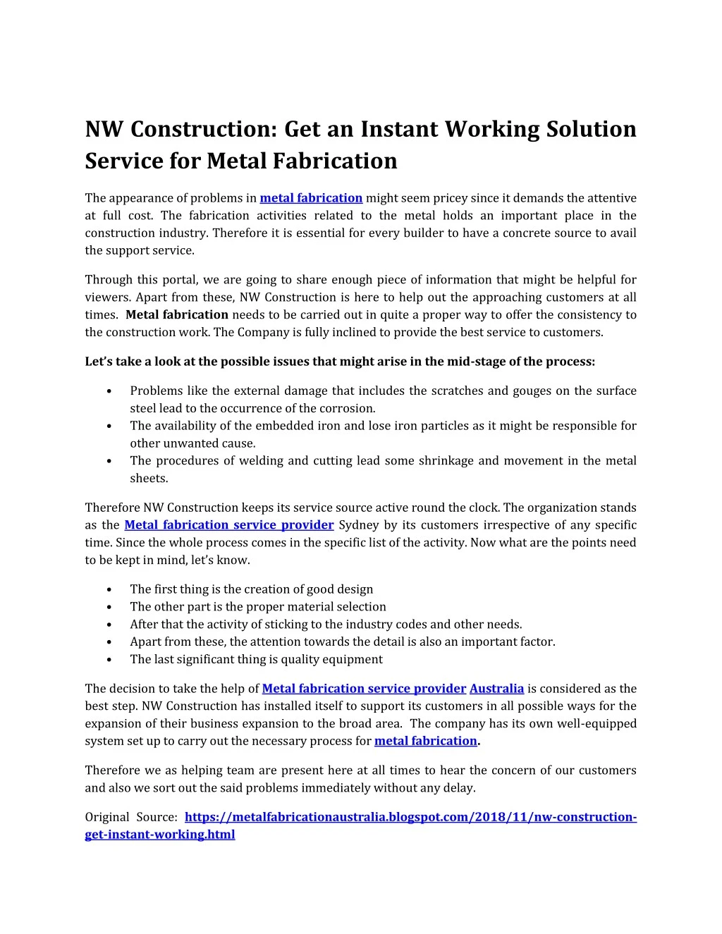 nw construction get an instant working solution