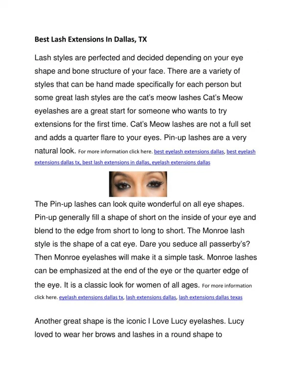 Best Lash Extensions In Dallas, TX