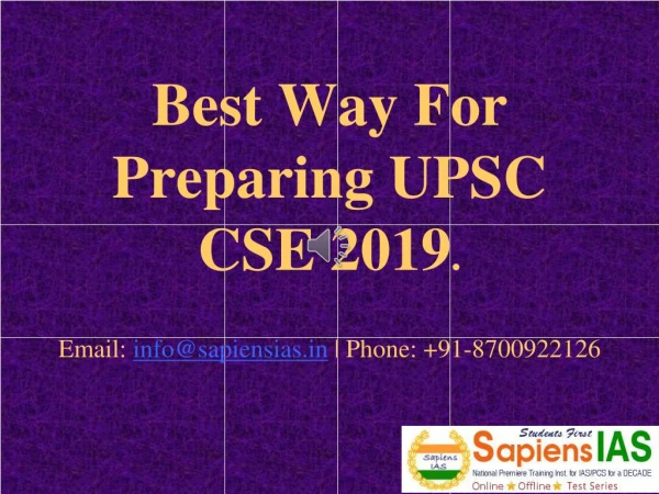 Best Way For Preparing UPSC CSE 2019
