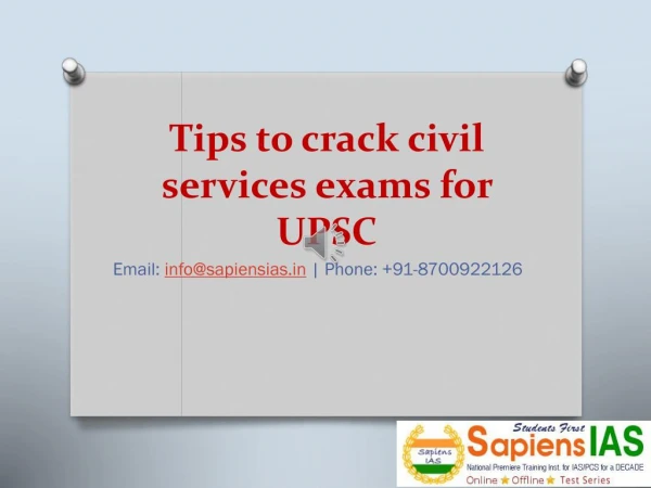 Tips to crack civil services exams for UPSC