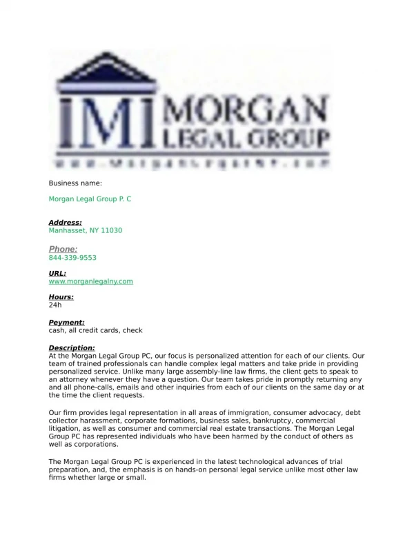 Morgan Legal Group P. C