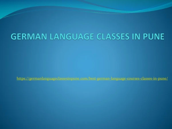 Best-Top German Language Courses-Classes in Pune | German Language Training in Pune | Best German Language Institutes in