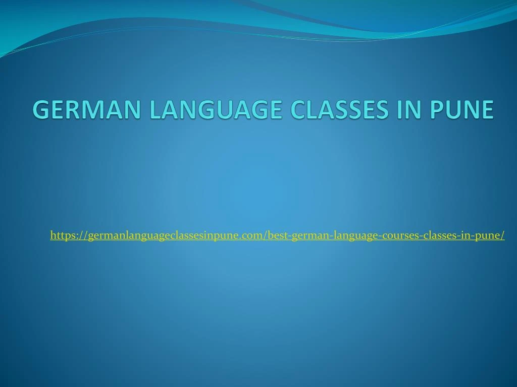 german language classes in pune