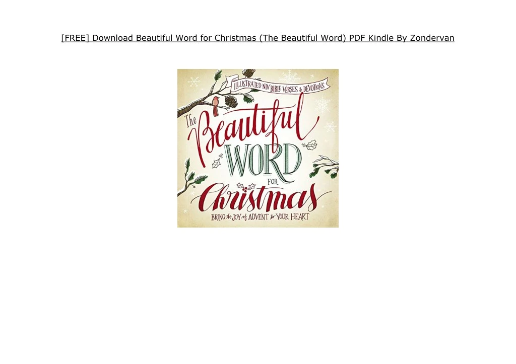 book beautiful word for christmas the beautiful
