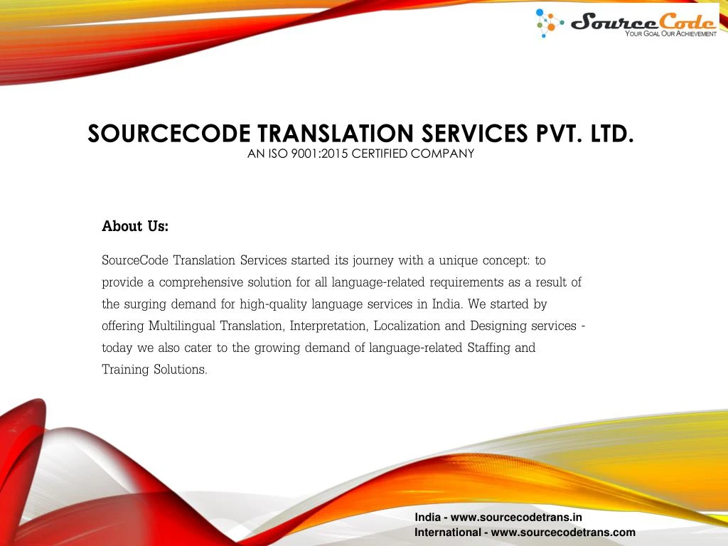 sourcecode translation services pvt ltd an iso 9001 2015 certified company