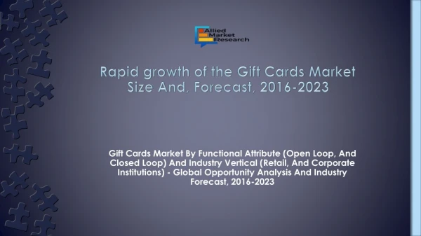 Gift cards market