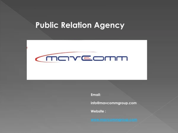Public Relation Agency -Mavcomm
