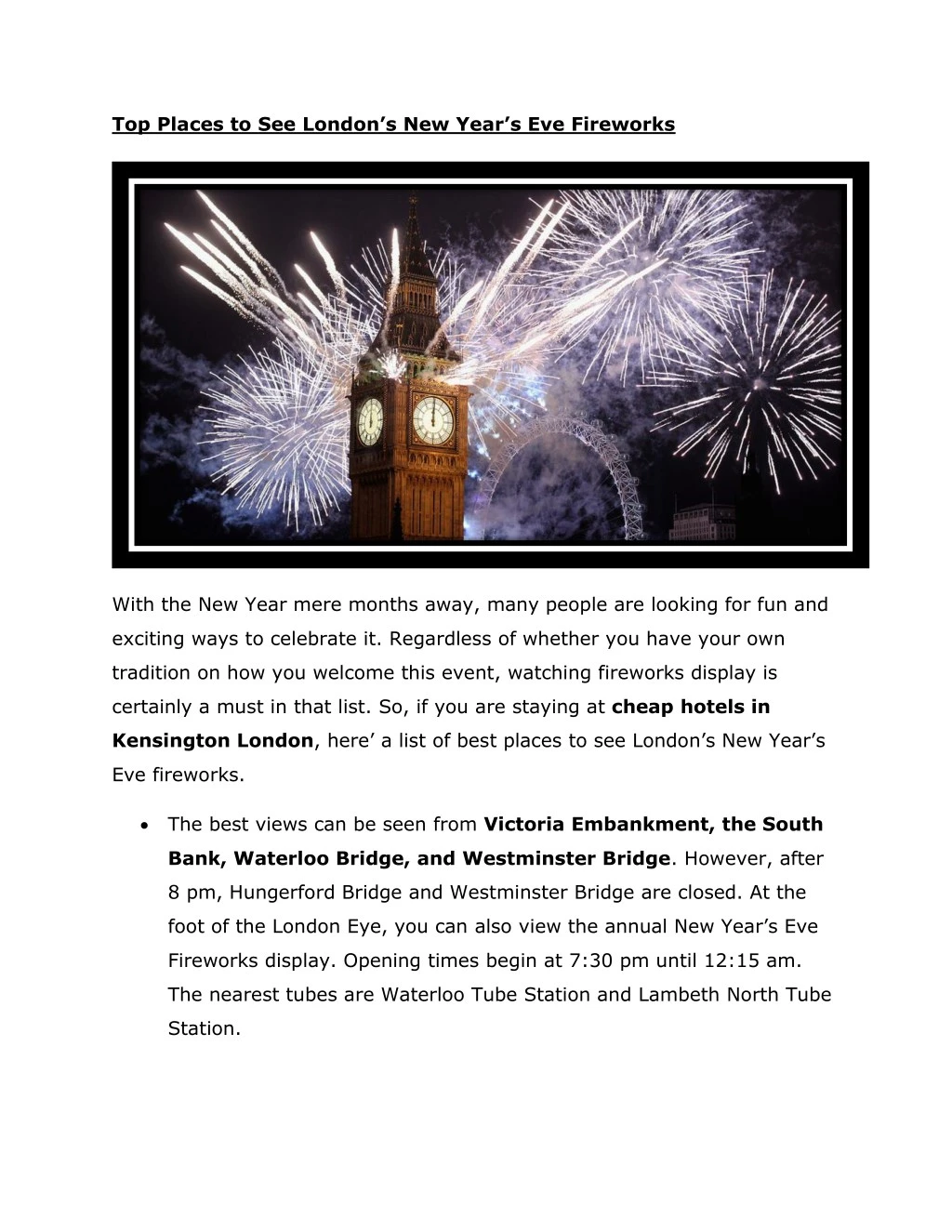 top places to see london s new year