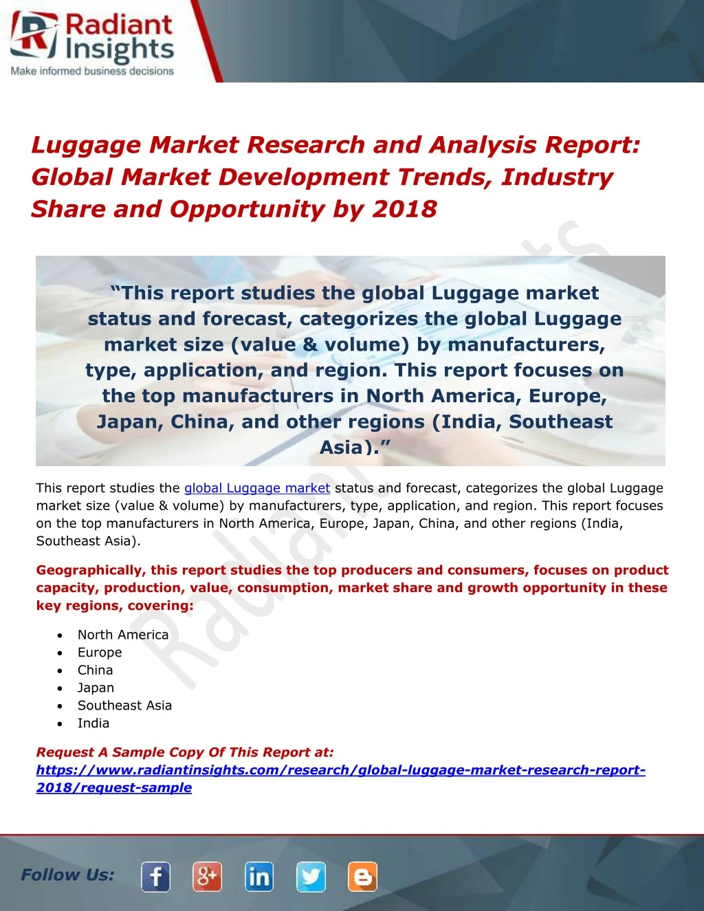 luggage market research and analysis report