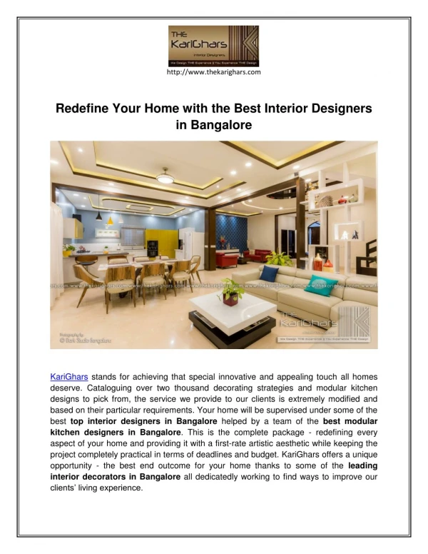 Hire Efficient and Innovative Interior Decorators in Bangalore